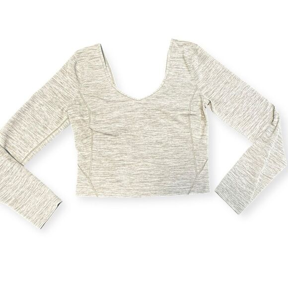 LULULEMON Women’s Heathered Rover Align Long Sleeve Crop Top Size 8 - Picture 6 of 8